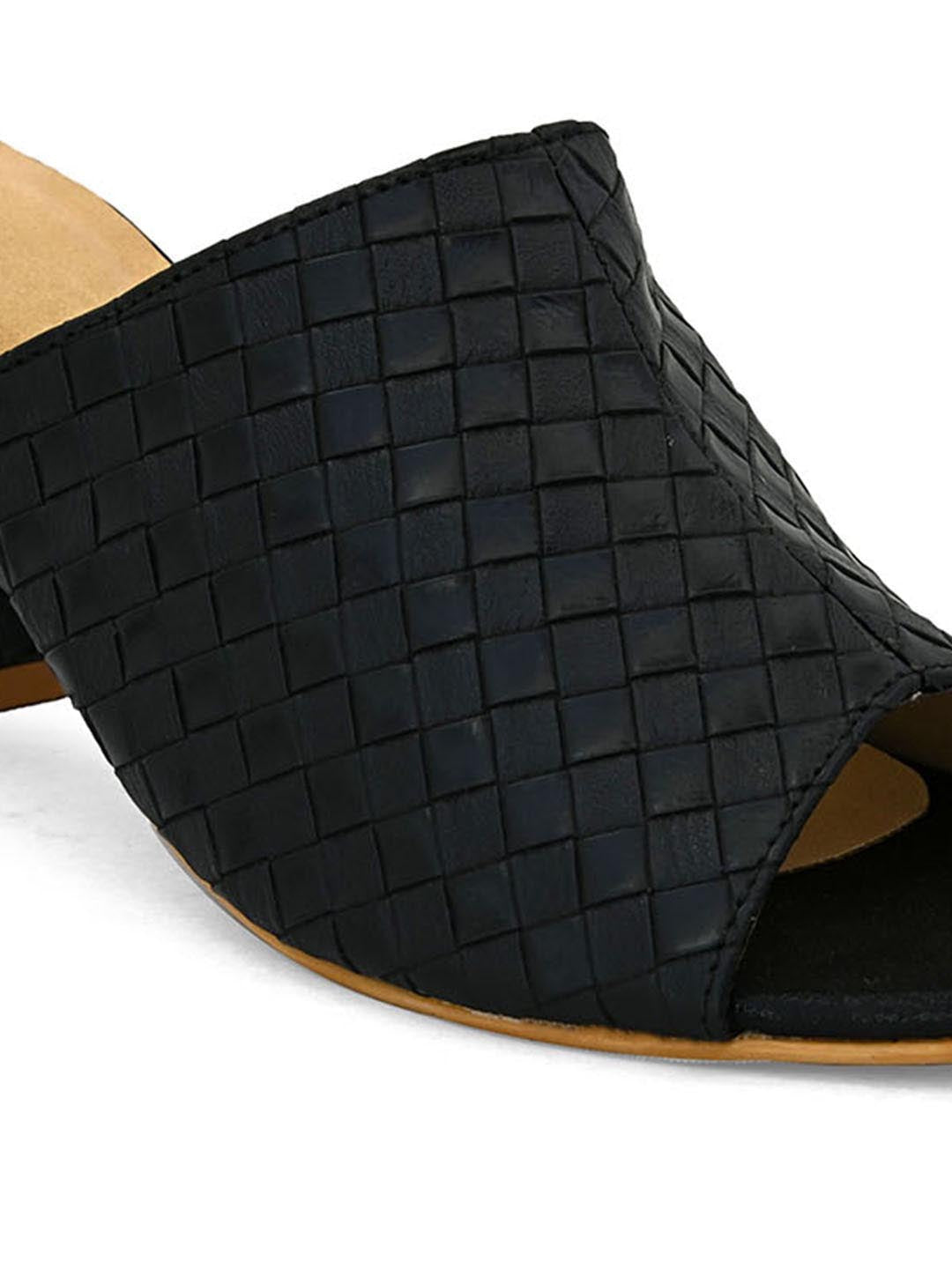 Hydes N Hues Gold-Toned Printed Block Heels