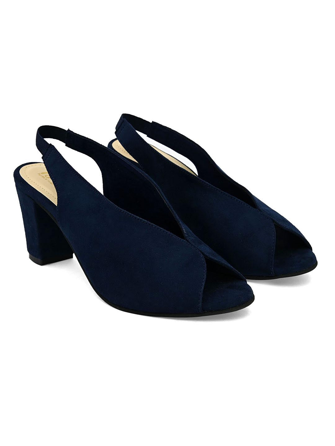 Hydes N Hues Blue Block Peep Toes