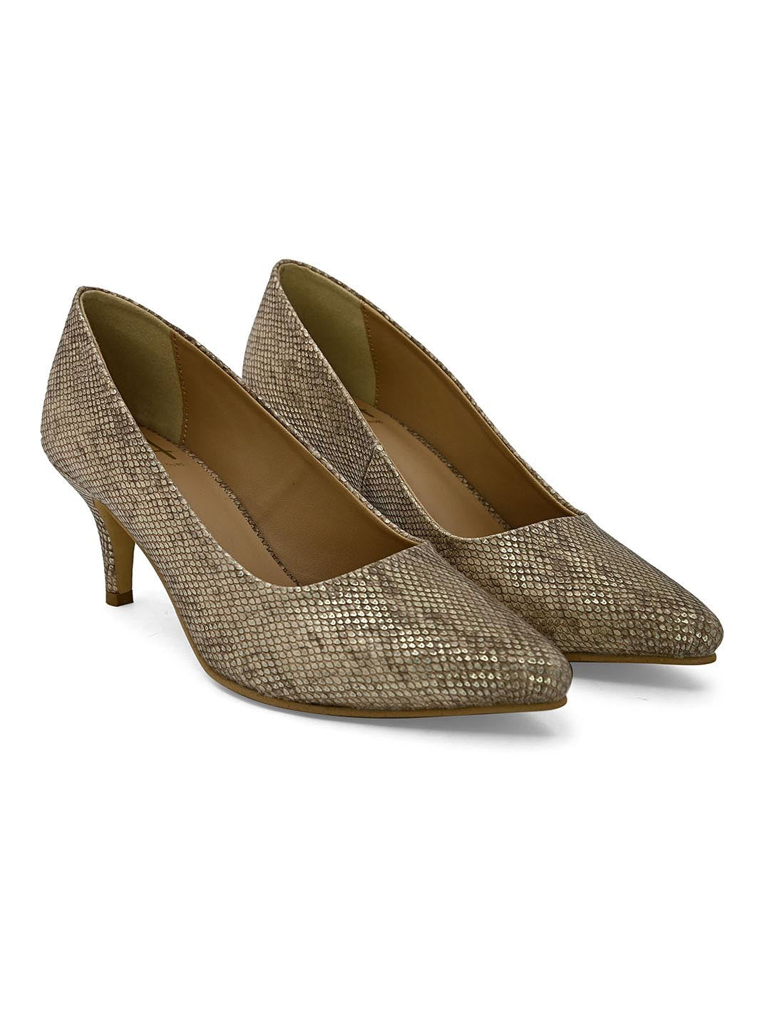 Hydes N Hues Gold-Toned Pumps