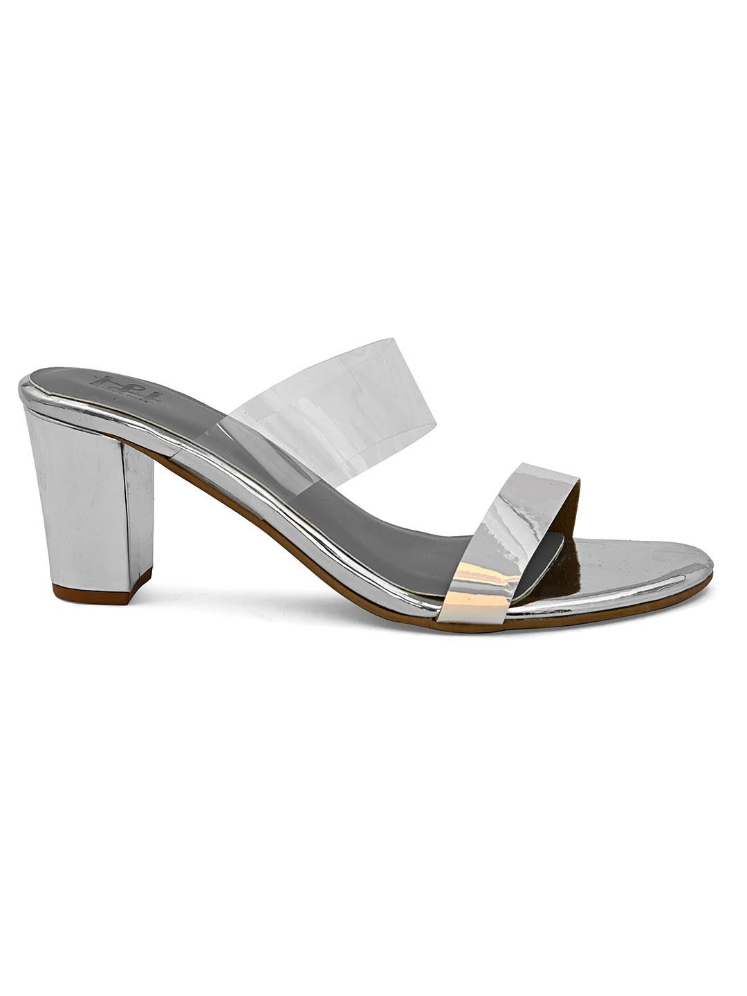 Hydes N Hues Silver-Toned Block Heels