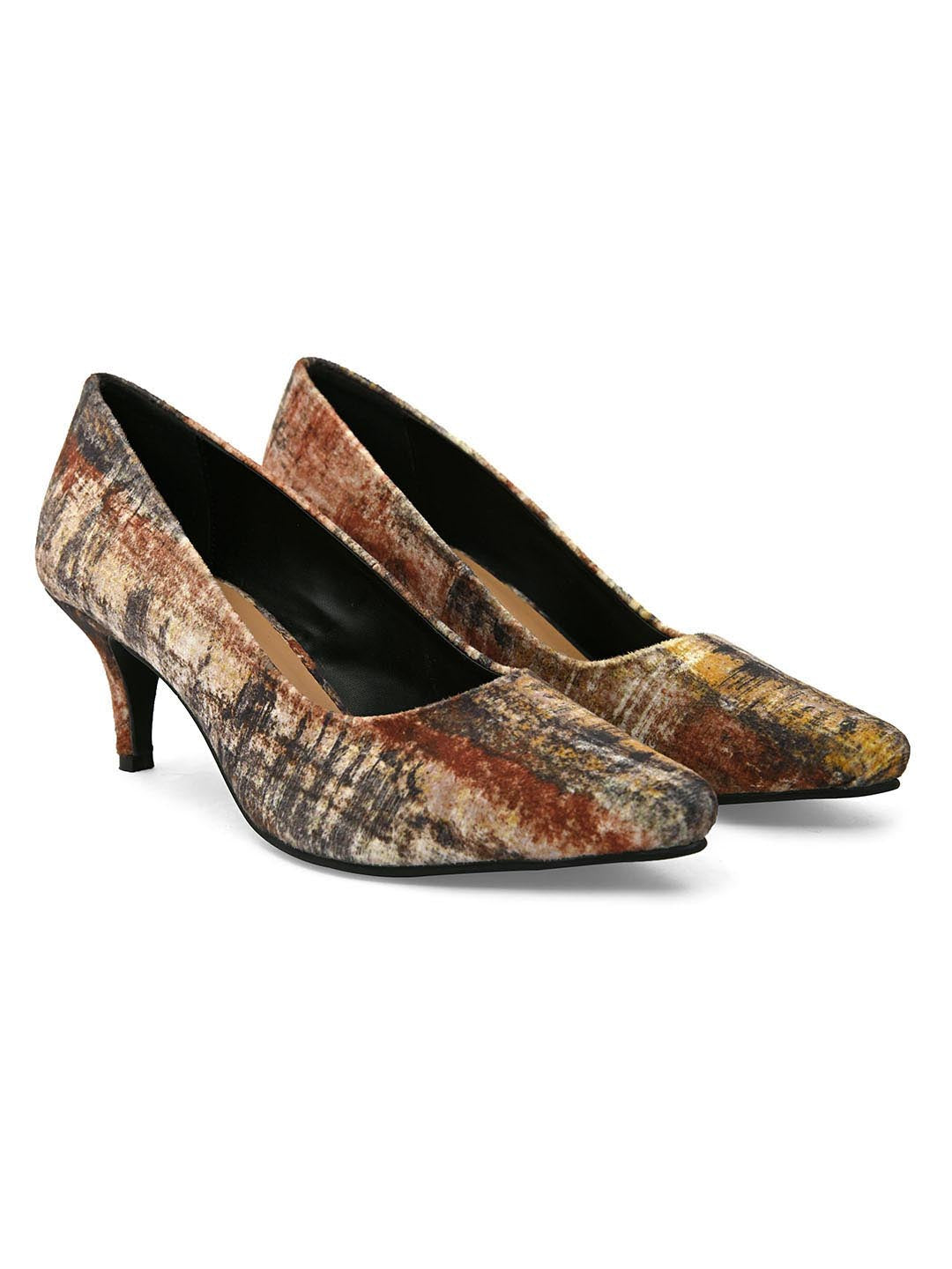 Hydes N Hues Multicoloured Printed Pumps