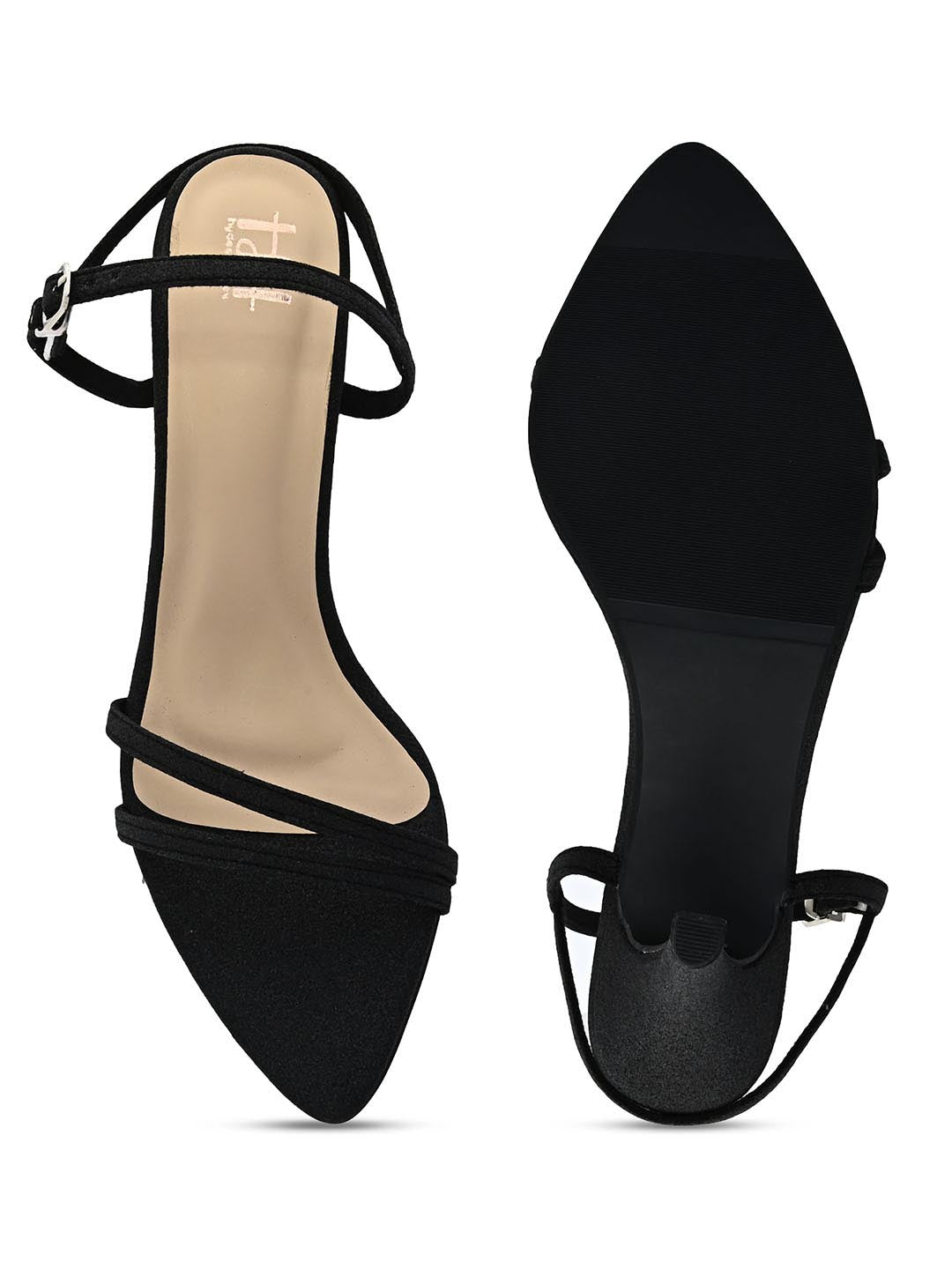 Hydes N Hues Black Shimmer Stilettoes