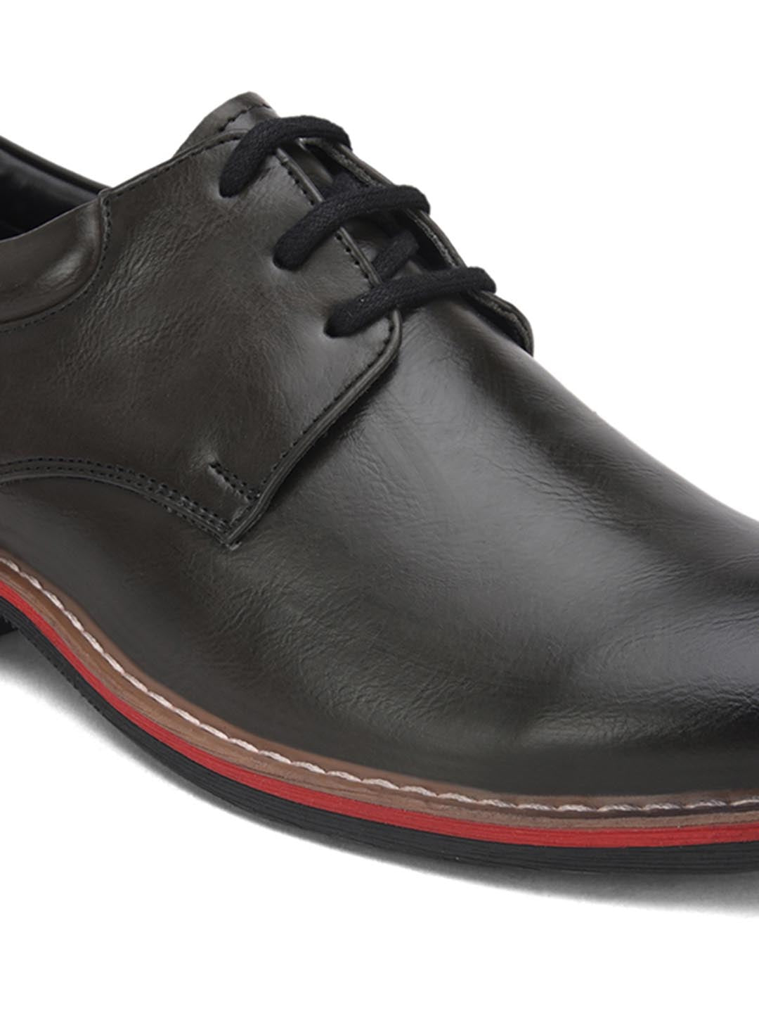 Hydes N Hues Men Black Solid Formal Derbys