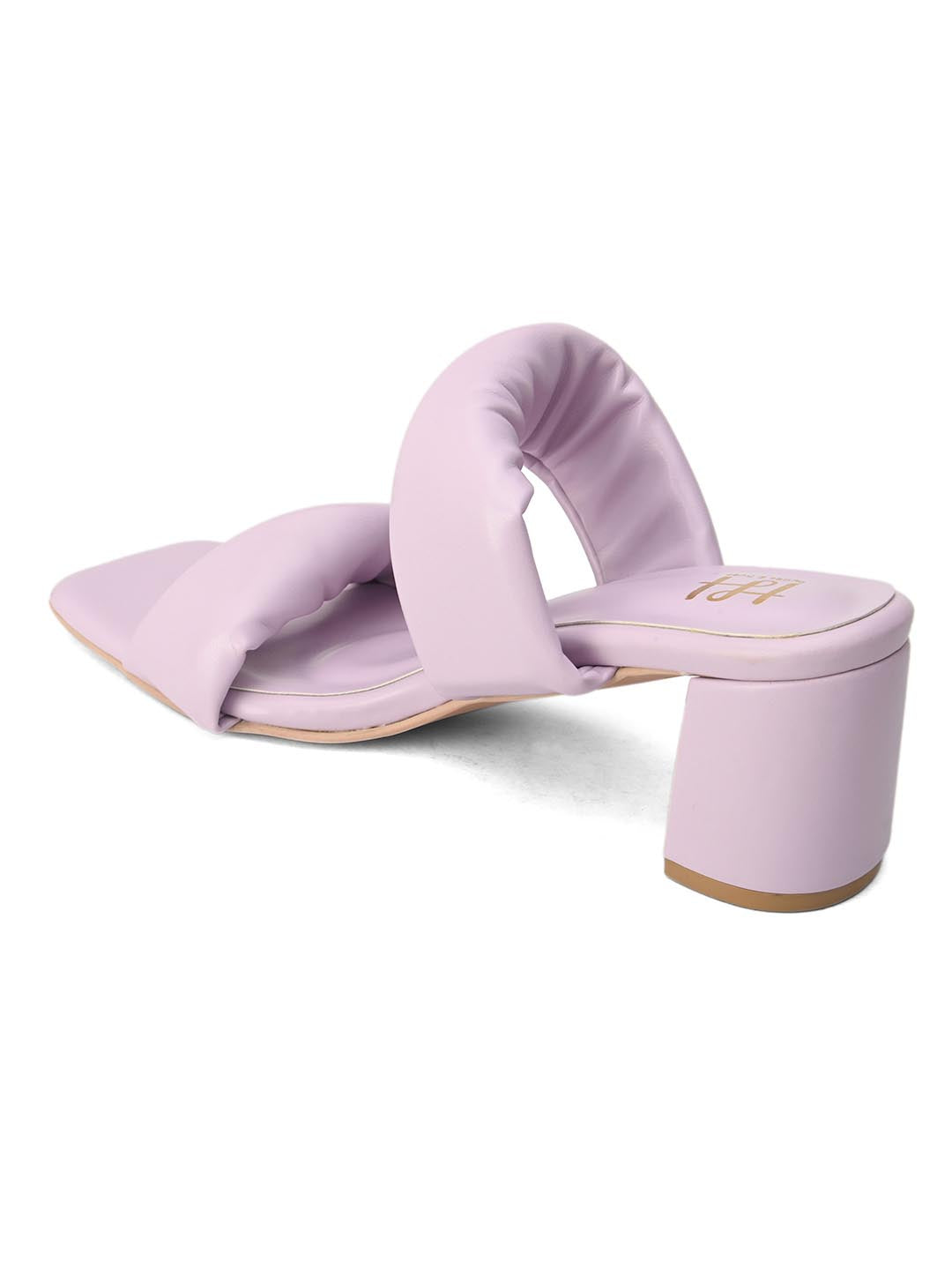 Hydes N Hues Twisted Upper Violet Block Heels