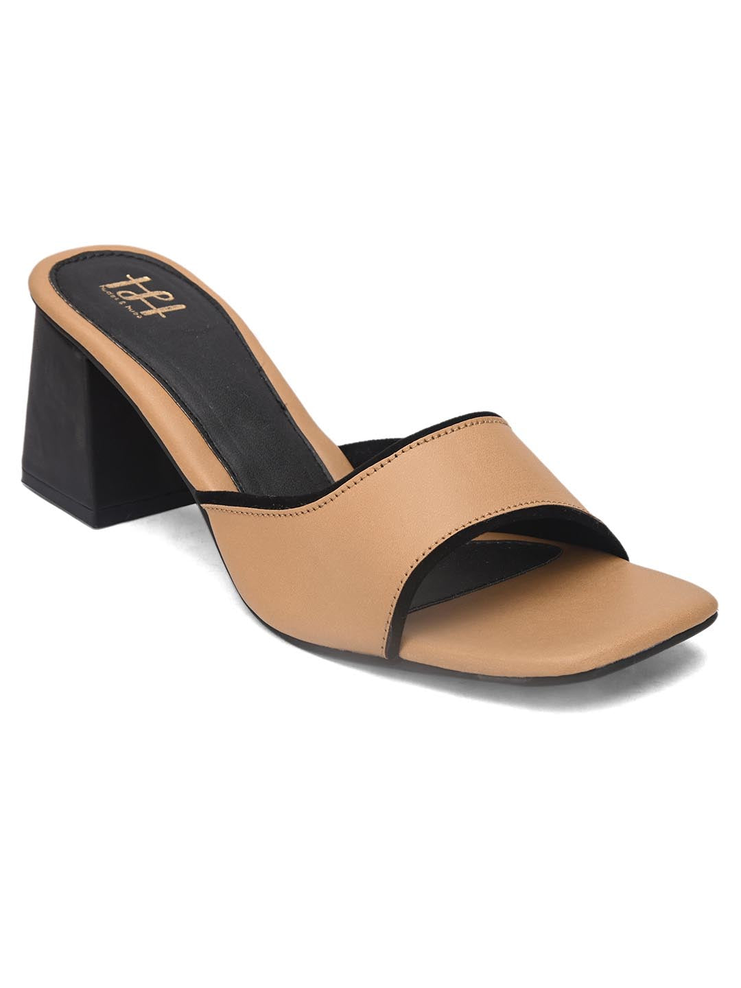 Hydes N Hues Beige Block Heels