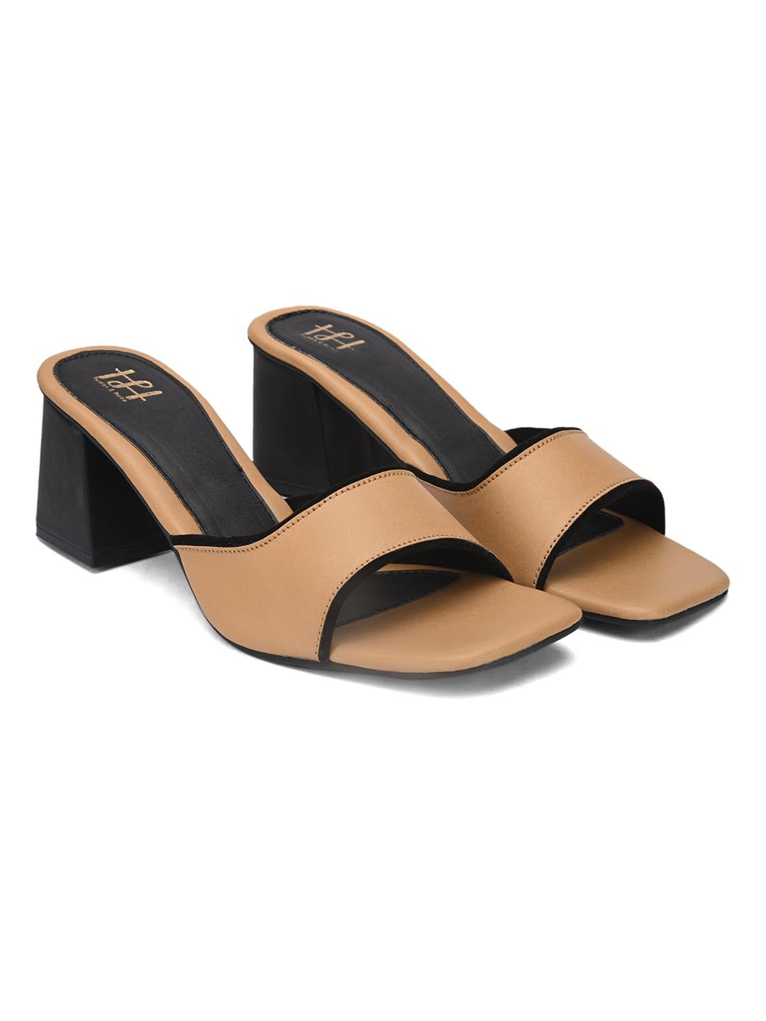 Hydes N Hues Beige Block Heels