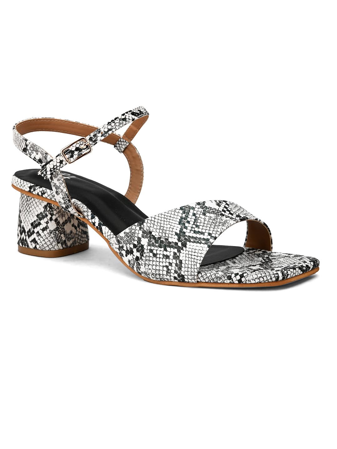 Hydes N Hues White Animal Print Sandals