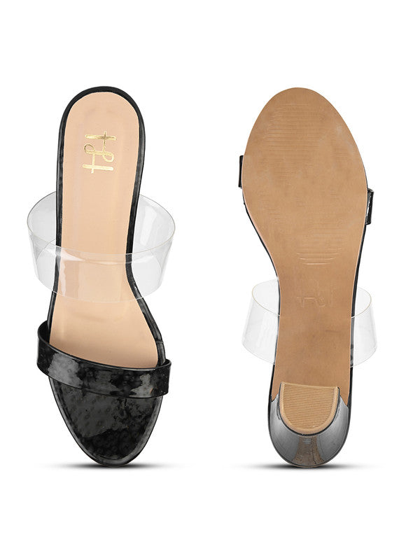 Hydes N Hues Black Heel Sandal For Women