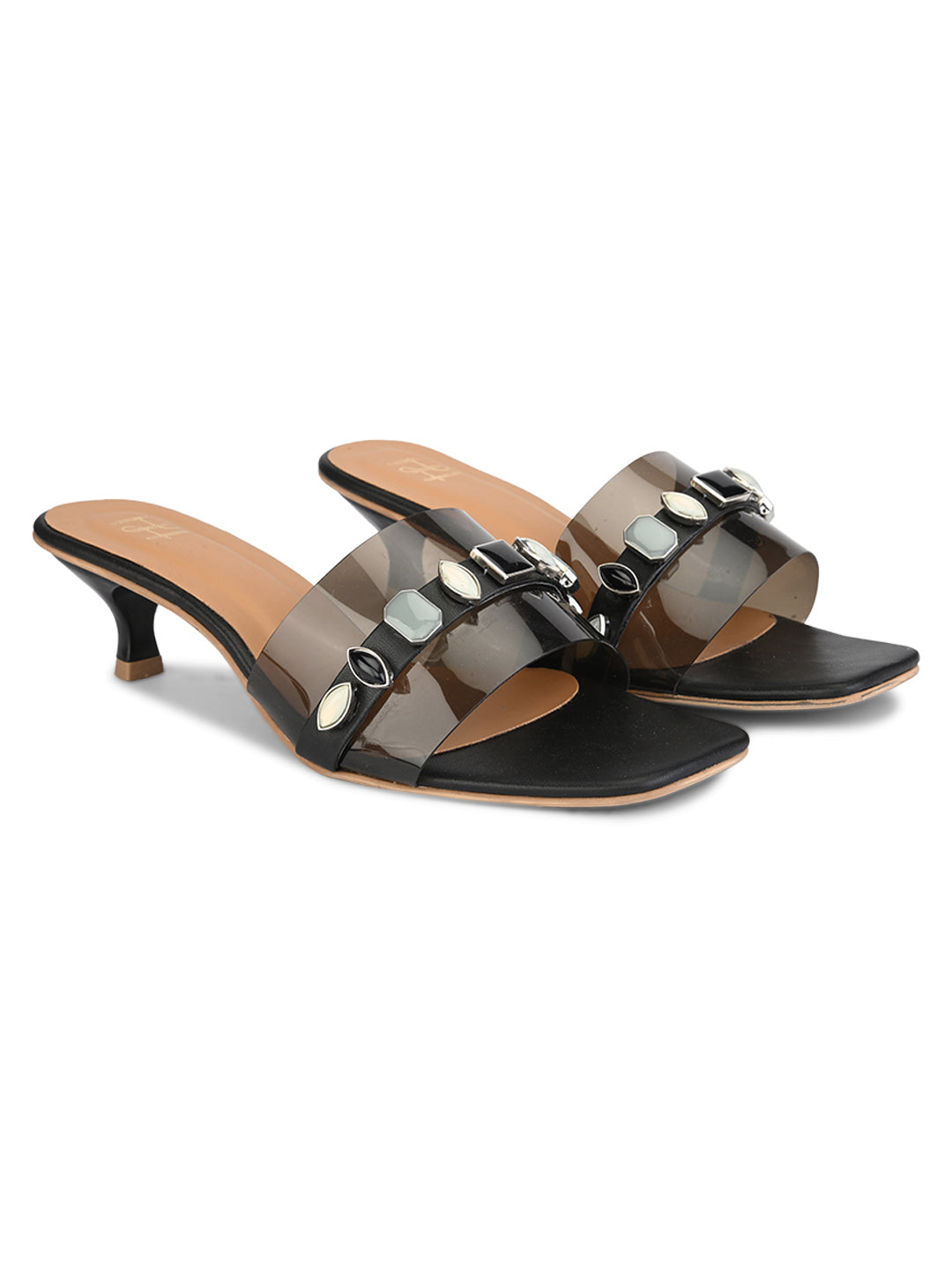 Hydes N Hues Black Heel Sandal For Women