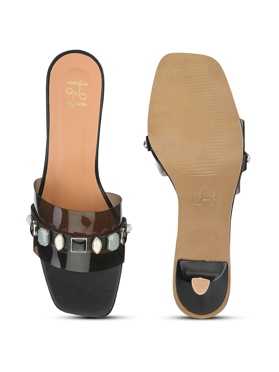 Hydes N Hues Black Heel Sandal For Women