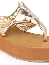 Hydes N Hues Golden Comfort Block Heels