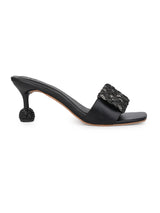Hydes N Hues Black kitten Heel Sandal