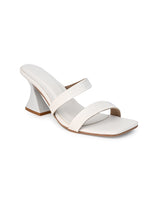 Hydes N Hues Women White Kitten Heels