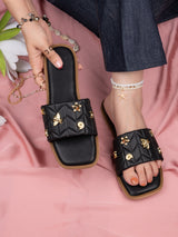 Hydes N Hues Black Flats For Women