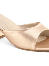 Hydes N Hues Rose Gold Block Heel Sandal For Women