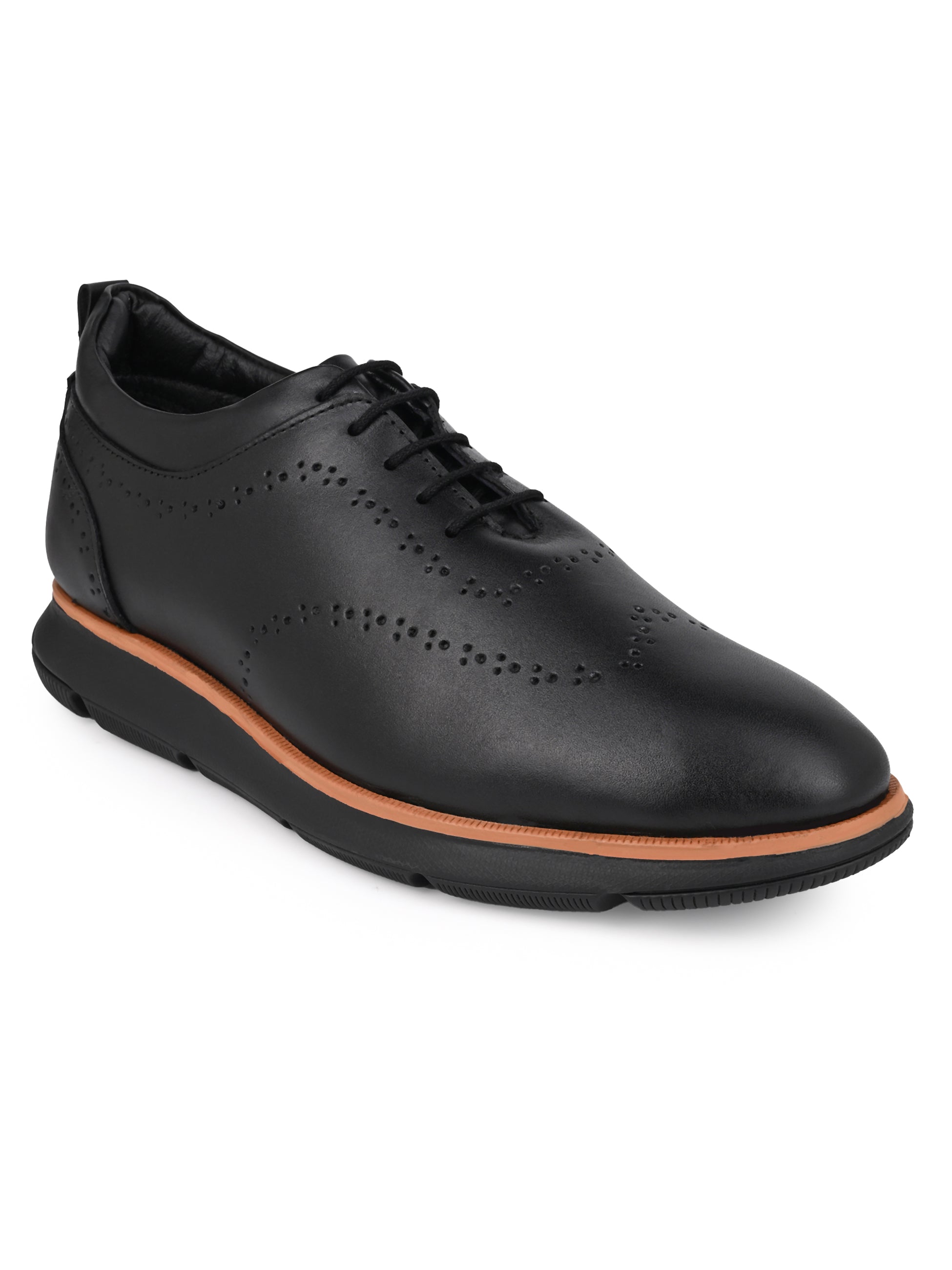 Urbanox Black Leather Brogues