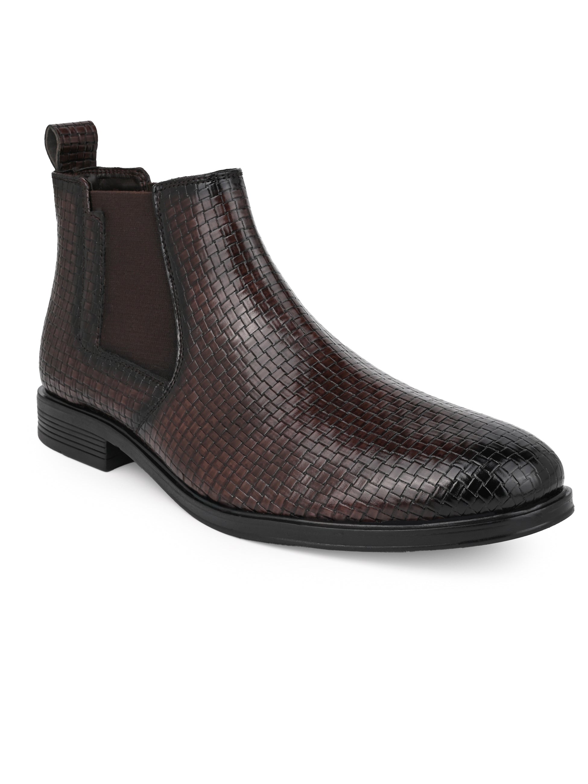 Hydes N Hues Men Brown Textured Boots