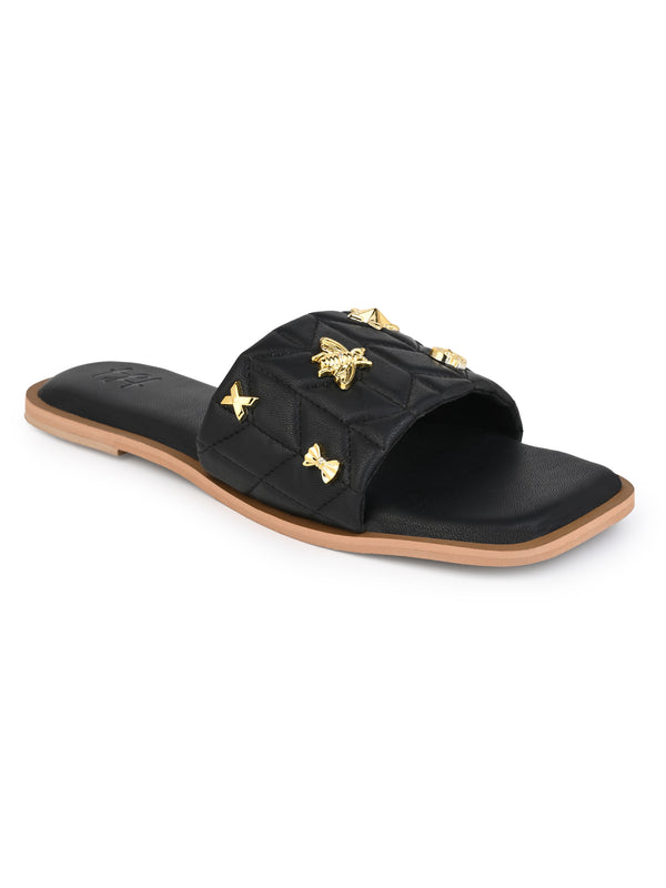 Hydes N Hues Black Flats For Women