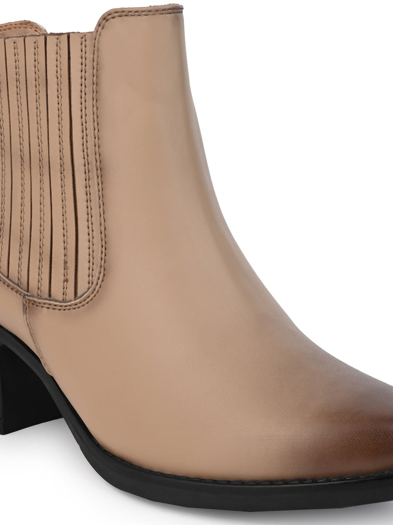 Hydes N Hues Beige Heel Boots