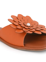Hydes N Hues Women Orange Flats Sandal