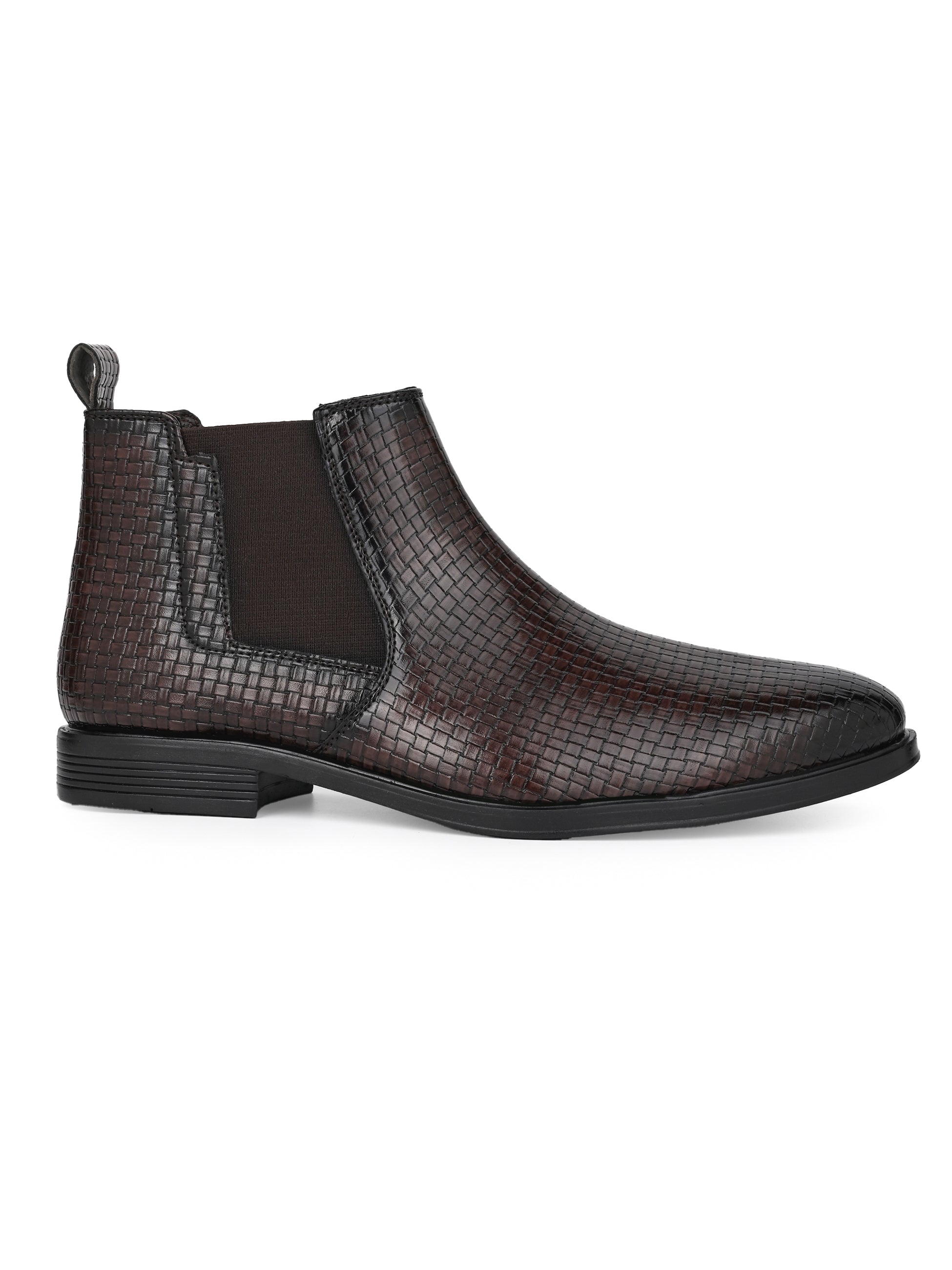Hydes N Hues Men Brown Textured Boots