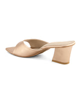 Hydes N Hues Rose Gold Block Heel Sandal For Women