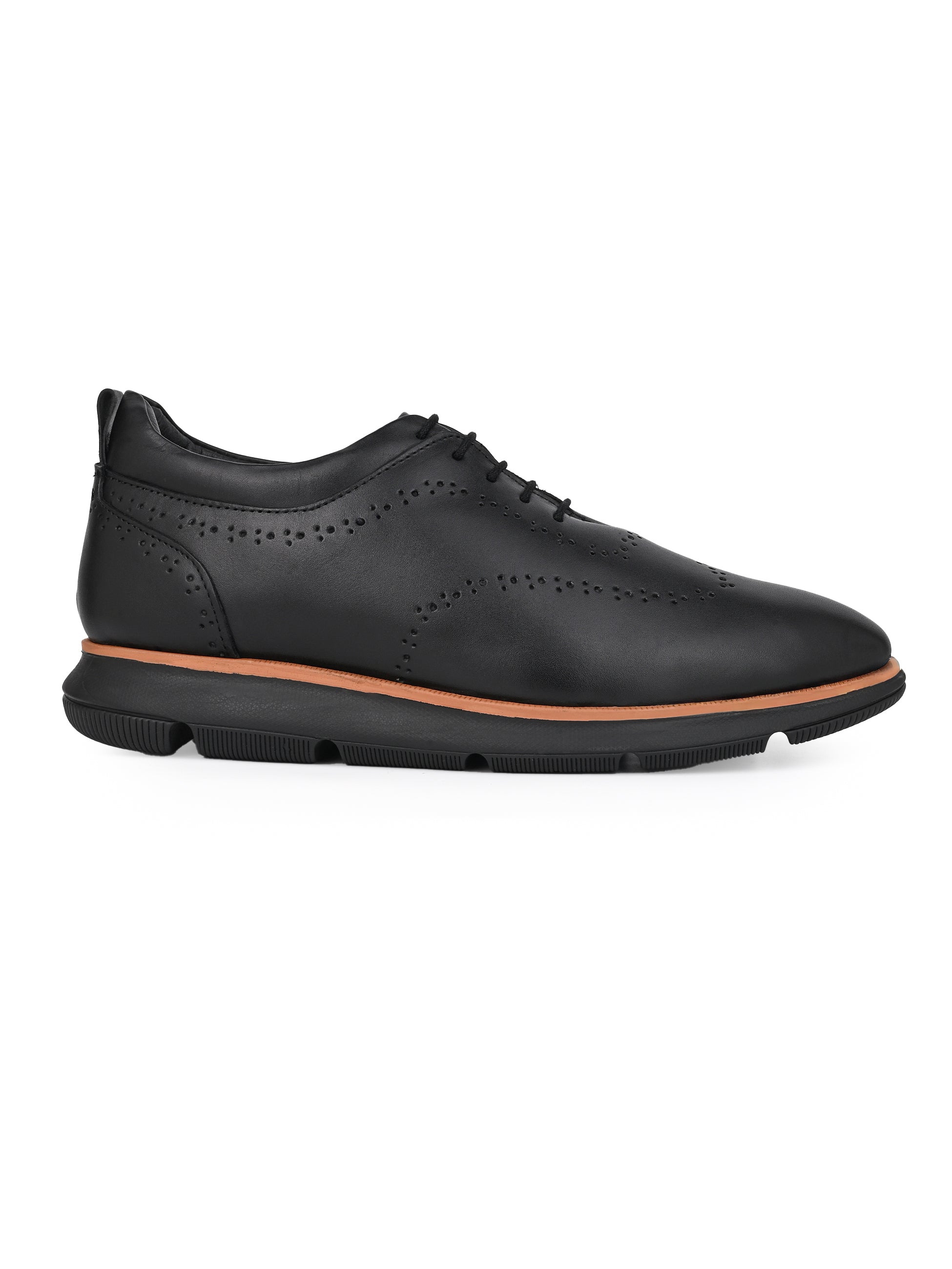 Urbanox Black Leather Brogues