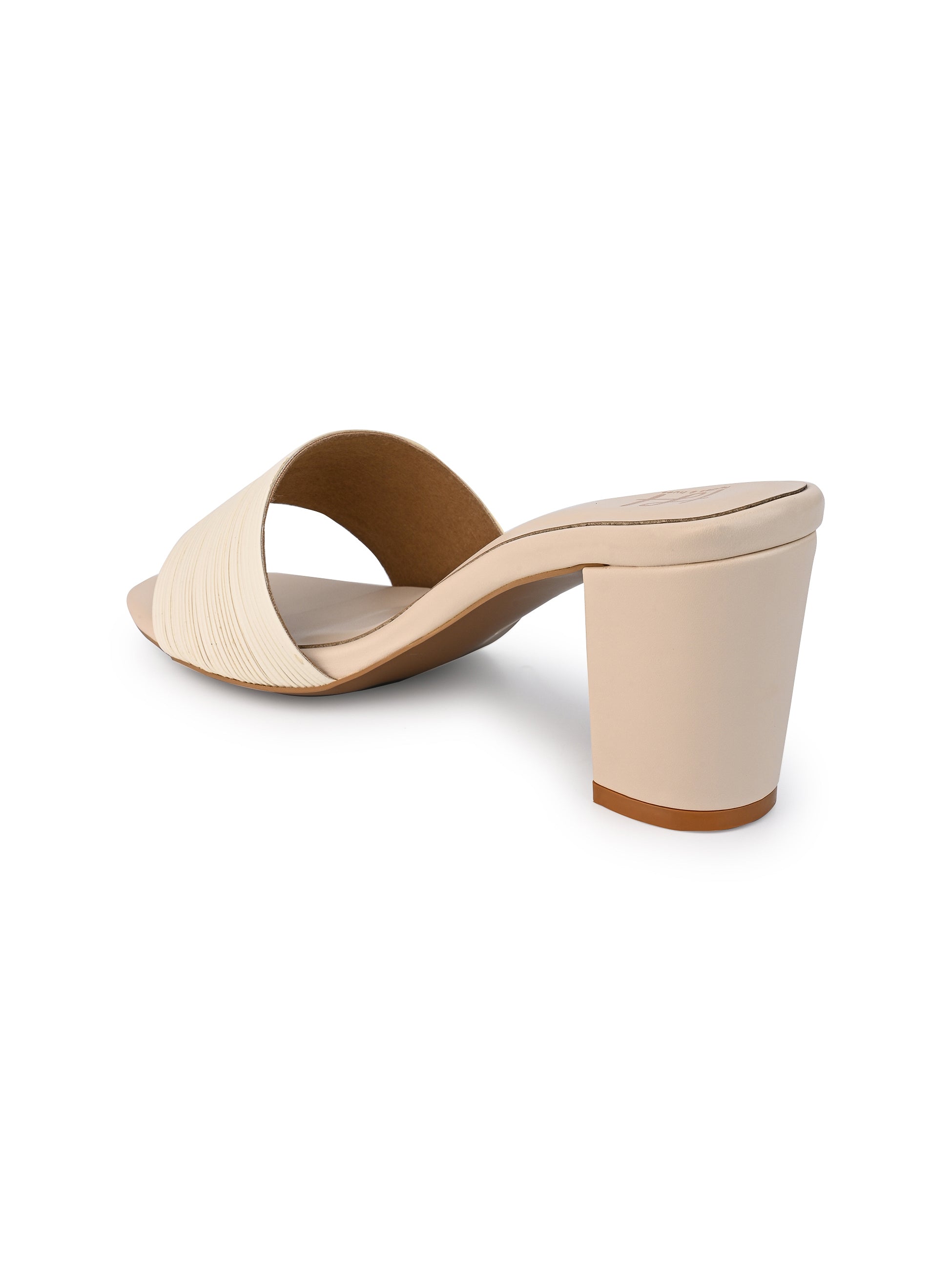 Hydes N Hues Cream-Toned Block Heels