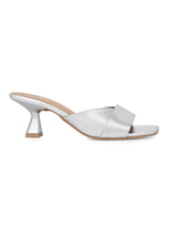Hydes N Hues Silver Kitten Heel Sandal For Women