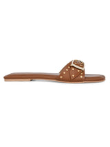 Hydes N Hues Tan Buckle Flats For Women