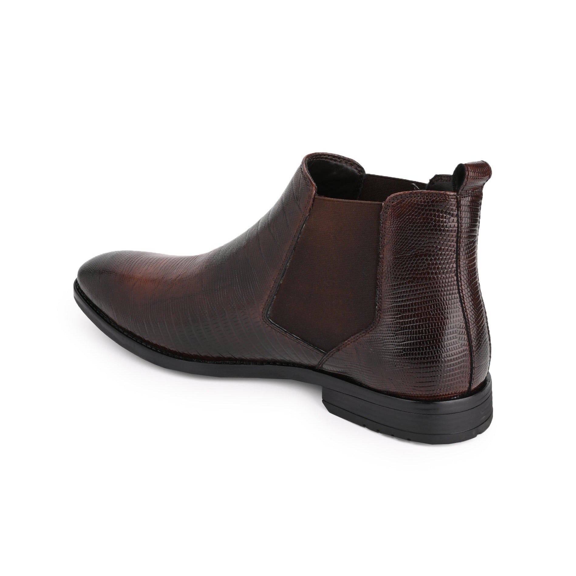 Hydes N Hues Men Brown Textured Boots