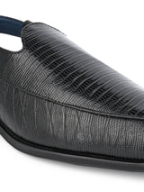 Hydes N Hues Black Formal Sandals For Men