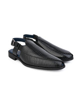 Hydes N Hues Black Formal Sandals For Men