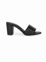 Hydes N Hues Black-Toned Block Heels