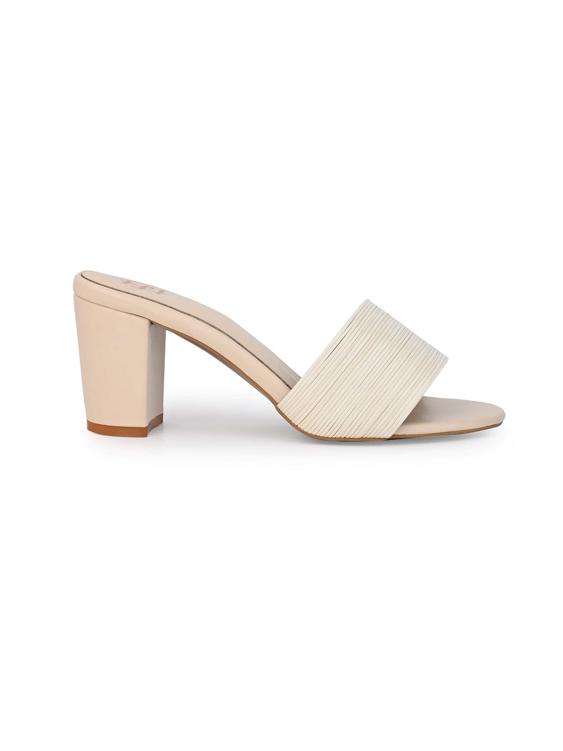Hydes N Hues Cream-Toned Block Heels