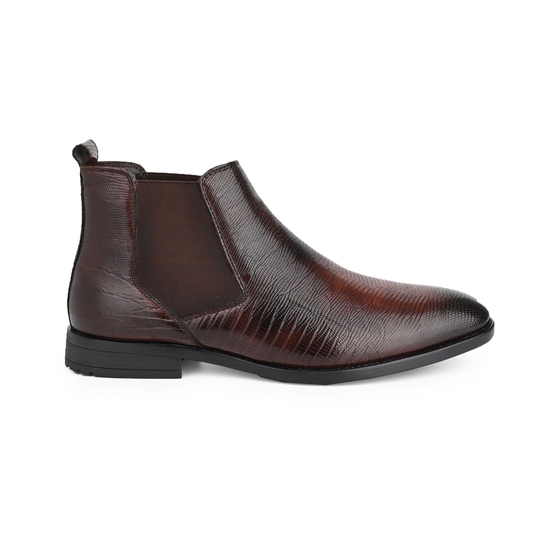 Hydes N Hues Men Brown Textured Boots