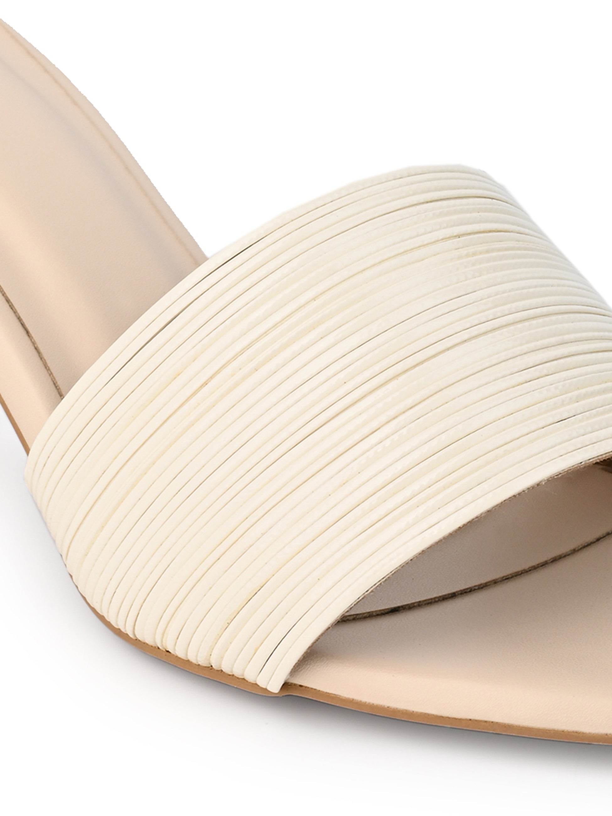 Hydes N Hues Cream-Toned Block Heels