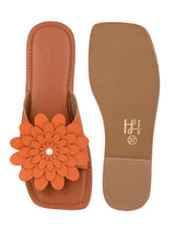 Hydes N Hues Women Orange Flats Sandal