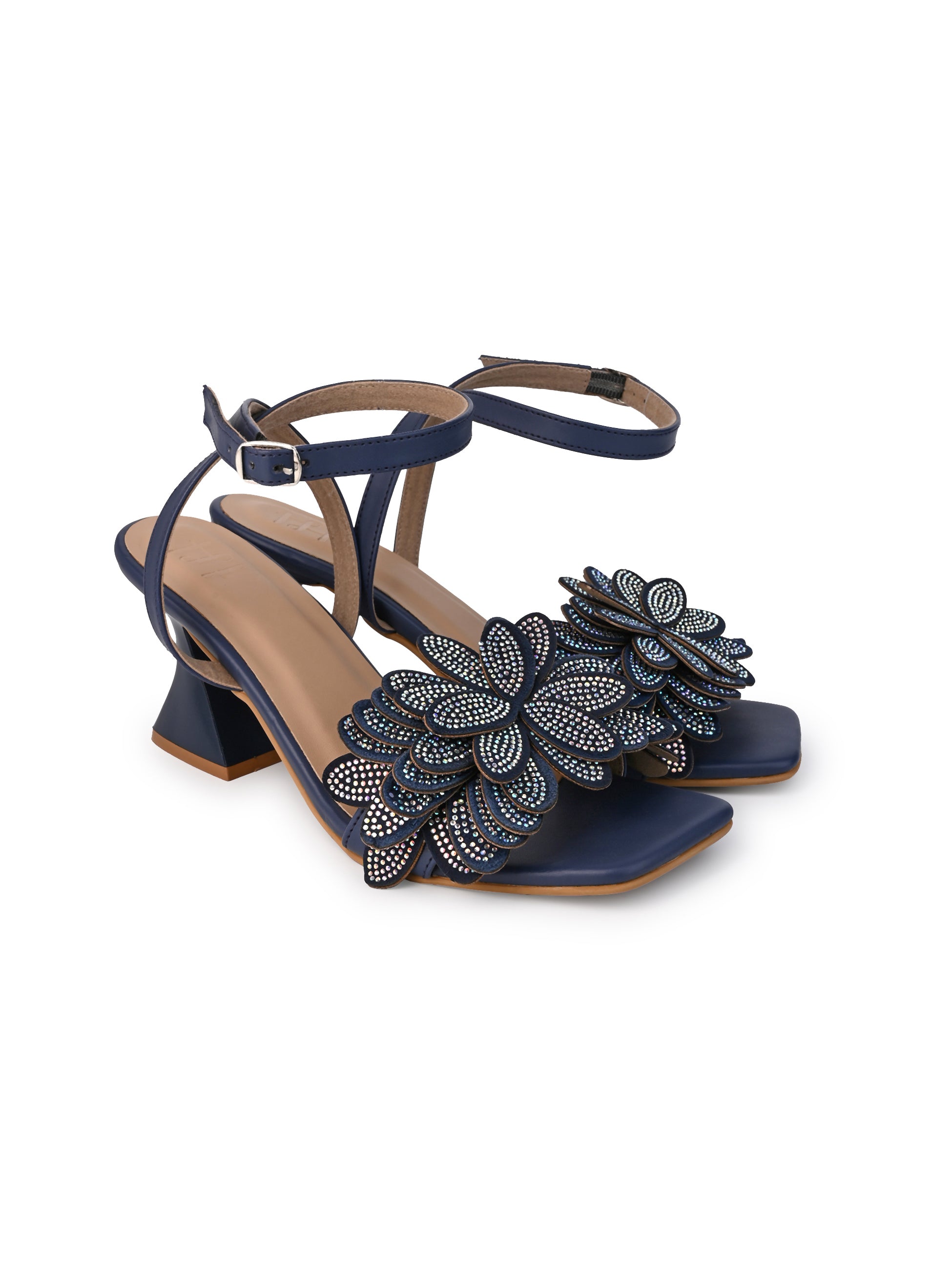 Hydes and Hues Blue Strap Heels