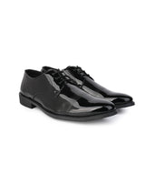 Hydes and Hues men round-toe derbys black