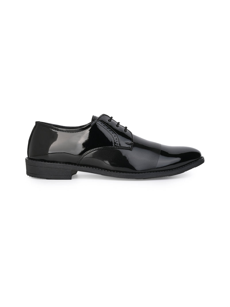 Hydes and Hues men round-toe derbys black