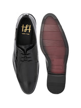 Hydes and Hues men round-toe derbys black