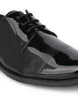 Hydes and Hues men round-toe derbys black