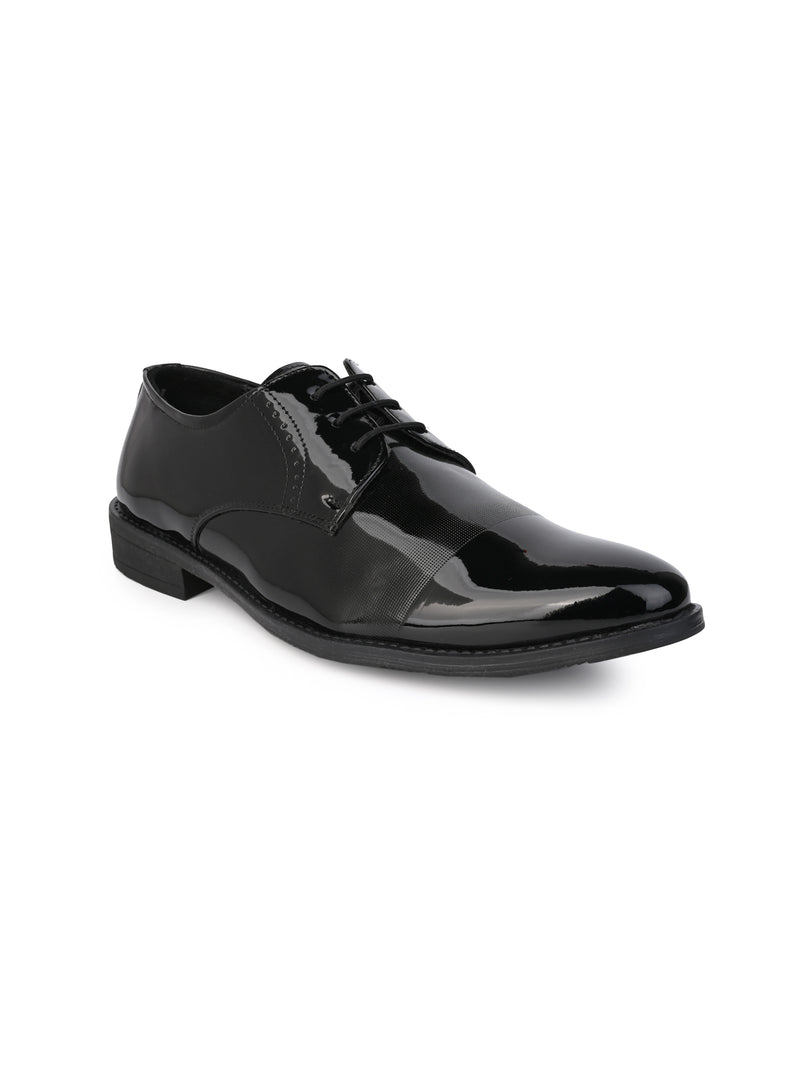 Hydes and Hues men round-toe derbys black