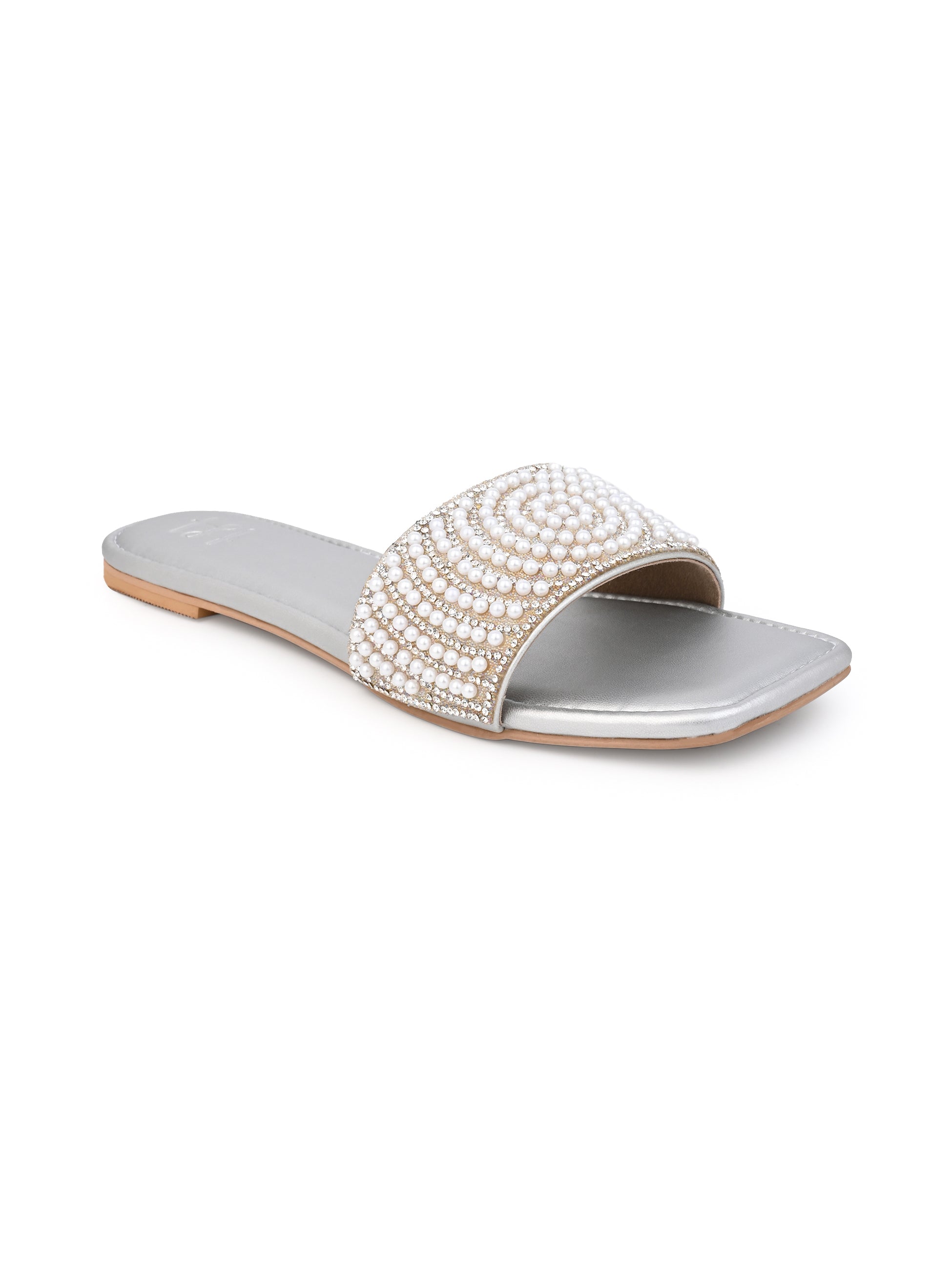 Hydes and Hues Women Embellished Open-Toe Flats