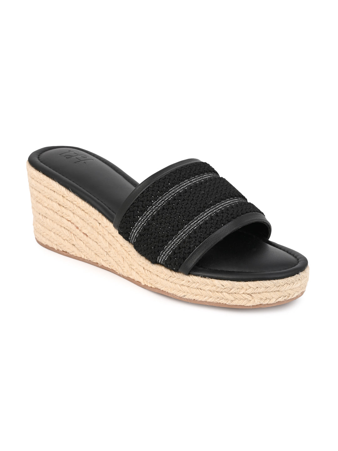 Hydes N Hues Comfortable wedge with jute covering on the sides with TPR Sheet Sole