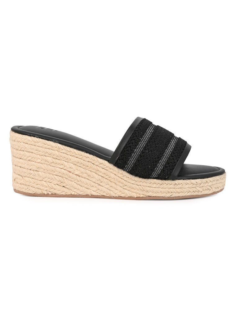 Hydes N Hues Comfortable wedge with jute covering on the sides with TPR Sheet Sole