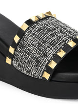 Hydes N Hues Blak Wedge Heel Sandal For Women