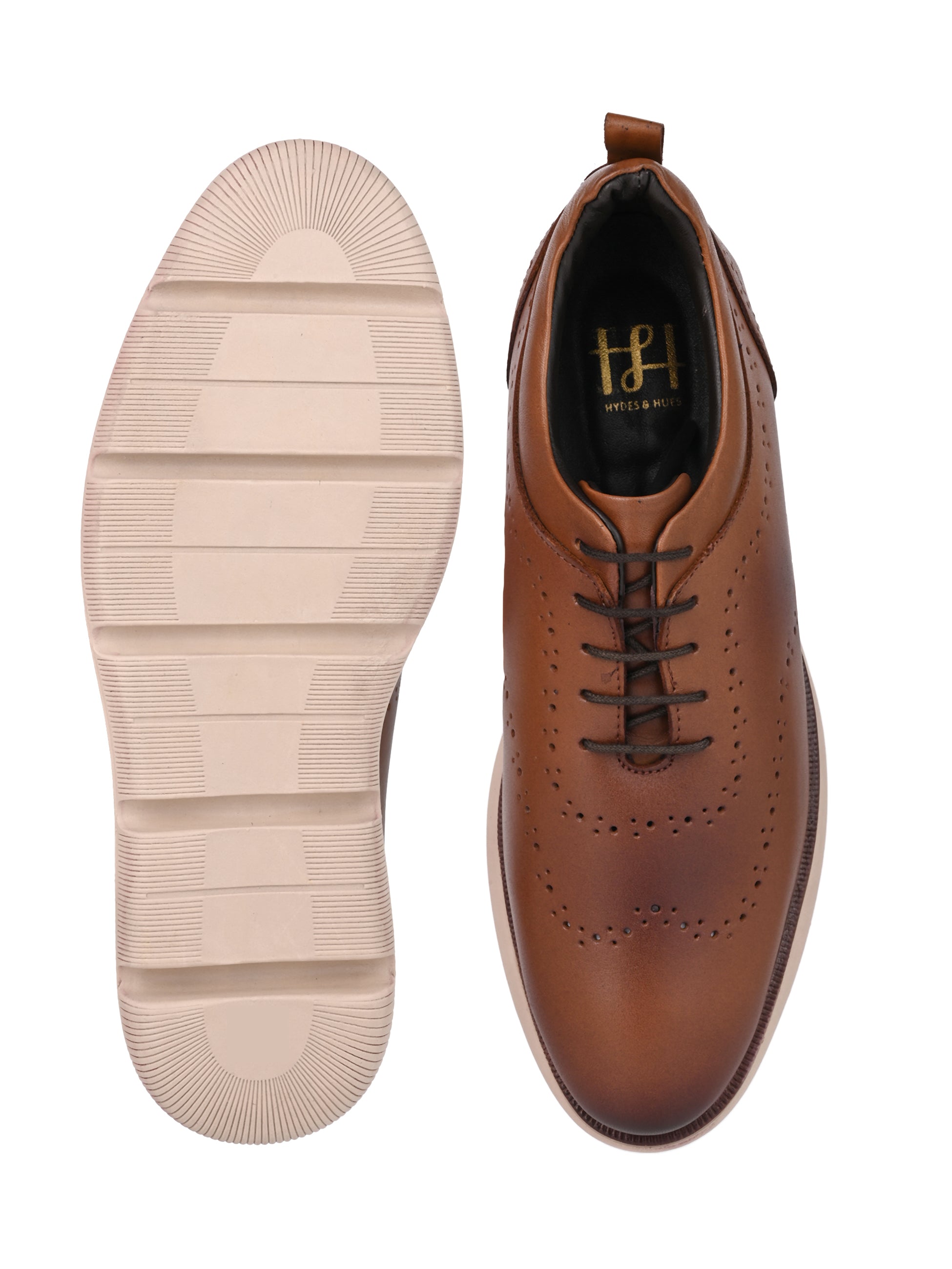 Hydes N Hues Tan Leather Casual Sneaker for Men