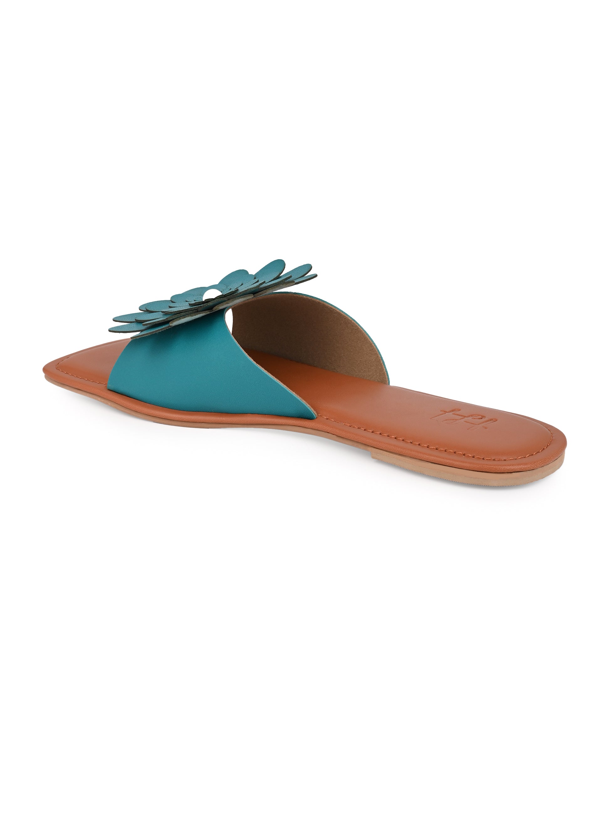 Hydes N Hues Women Teal Blue Flat Sandal